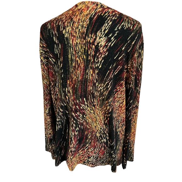 Coldwater Creek‎ Size XL Vintage Y2K Artsy One Button Fire Cardigan Blouse - Picture 2 of 8